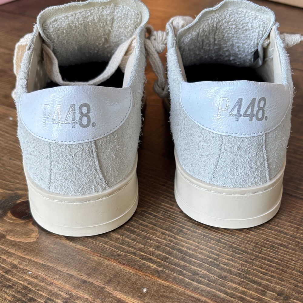 P448 Cream Textured Women's Sneakers 39 NWT - Picture 4 of 9
